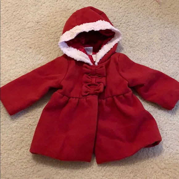 Red winter dress coat! - Picture 1 of 4